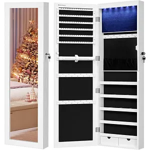 SONGMICS Schmuckschrank mit Beleuchtung von SONGMICS
