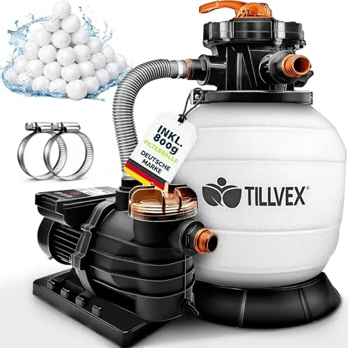tillvex Sandfilteranlage Pool mit Timer 10 m³/h – Effiziente Filterlösung für Schwimmbecken