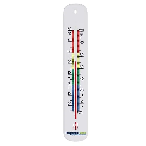 Analog Raumthermometer 215 mm für Innen & Außen, Wandmontage, Garten