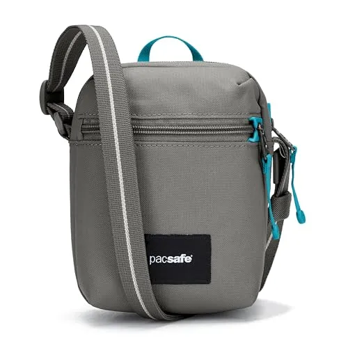 Pacsafe Go Schultertasche - Anti-Diebstahl Umhängetasche aus Polyester - Umhängetaschen mit reiß- und schnittfestem Material, integriertem RFID-Schutz und zahlreichen Fächern für Ihre Wertsachen. Ideal für Reisen und den Alltag.