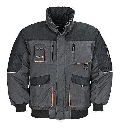 Terratrend Job Pilotenjacke 2XL - Dunkelgrau/Schwarz - Hochwertige Jacke für den Berufsalltag, wind- und wasserabweisend mit praktischen Taschen für optimalen Komfort.