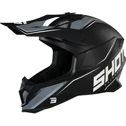 Shot Lite Prism Motocross Helm, schwarz-weiss, Größe XL für Männer
