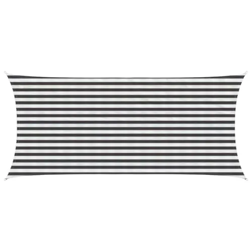 Sonnensegel Anthrazit und Weiß 2 x 4,5 m HDPE von vidaXL