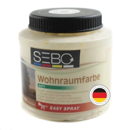 SEBO Musica Matt Wandfarbe Beige 6×0,8 l – Innenfarbe für Wand & Decke