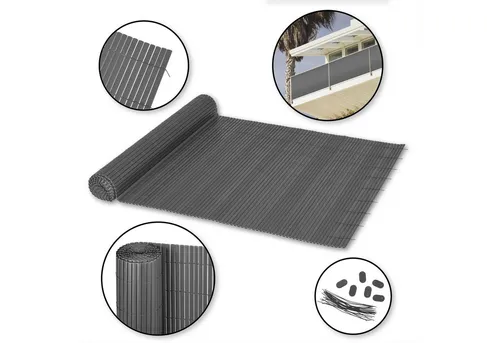 Ribelli® PVC Sichtschutzmatte mit Steg, extra stabil - Dekorative Zäune: Widerstandsfähiger Sichtschutzzaun für Garten oder Balkon, schützt vor Wind und neugierigen Blicken, einfach zu montieren und langlebig.