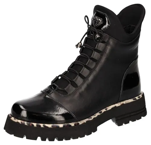 Go Fashion Damenschuhe Schnürstiefel Schwarz, Schuhgröße: 37 EU - Wanderschuhe mit elastischer Schnürung und innenliegendem Reißverschluss für einfaches An- und Ausziehen. Das warme Futter und die dämpfende Sohle sorgen für Komfort und Sicherheit bei kühleren Temperaturen.