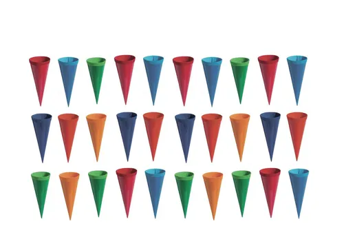 Deko Schultüten / Länge: 12,5cm / 6 verschiedene Farben 30