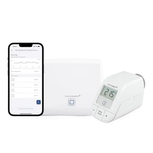 Homematic IP Starter Set Mini Heizen – Basic - Programmierbare Thermostate für Zuhause, einfache Installation und Steuerung über App, Alexa und Google Assistant, ideal zum Energiesparen.