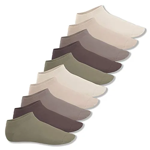 Footstar EVERYDAY! 10 Paar Damen & Herren Sneaker Socken - Naturtöne 35-38