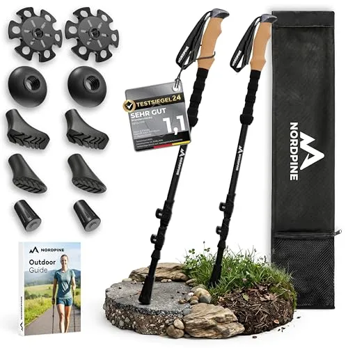 Produktbild Teleskop Wanderstöcke aus Carbon oder Aluminium 65-135cm
