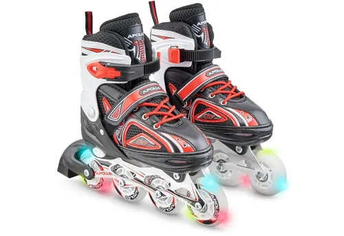 Apollo Inlineskates Super Blades X-Pro - Inlineskates für Kinder mit verstellbarer Größe, coole LED-Räder und optimalen Halt durch innovative Verschlusskombination – ideal für Anfänger und aktive Kids!