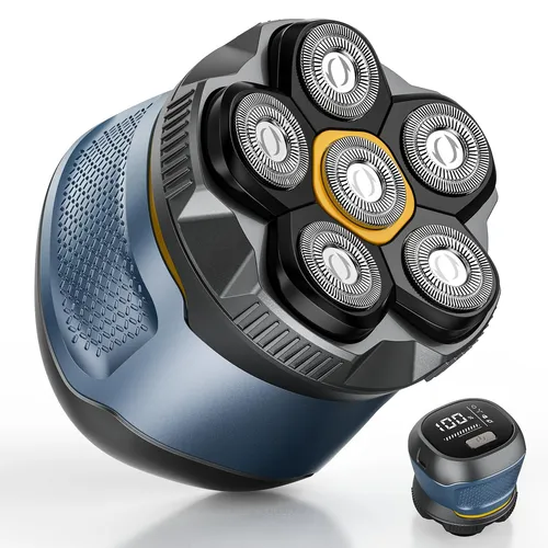 Glatzen Rasierer Herren, Wiederaufladbarer Kabelloser Skull Shaver, Nass- und...