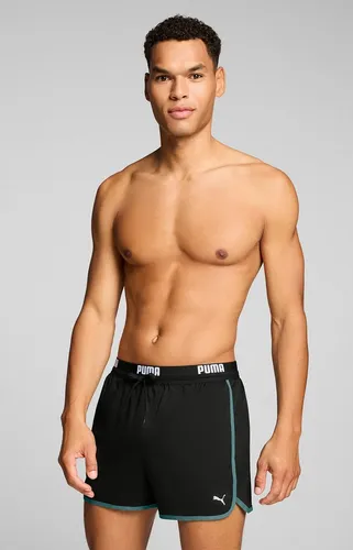 PUMA Badeshorts SWIM MEN TRACK SHORTS mit Gummizug schwarz L - Stylische Badeshorts für Herren in Schwarz, Größe L. Aus schnell trocknendem und leichtem Material für optimalen Tragekomfort am Strand oder im Schwimmbad.