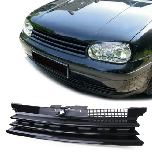 Sport Grill Kühlergrill für VW Golf 4 (97-03) - Front- & Kühlergrills, hochwertiger Kühlergrill ohne Emblem für einen sportlichen Look und optimale Passform.