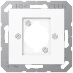 Jung A568BFWW Abdeckung für XLR-Steckverbinder (P-Serie) 1-fach, Thermoplast, Serie AS/A, alpinweiß