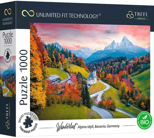Puzzle 1000 elementów. At the Foot of Alps, Bavaria, Germany Trefl 5900511107036