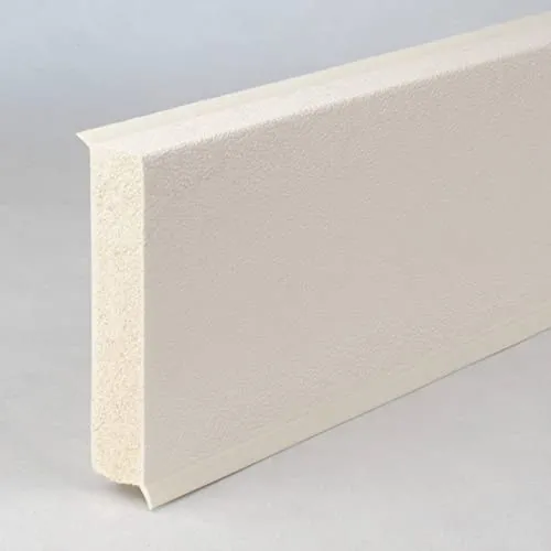 PROVISTON | Kunststoff Sockelleiste | Hartschaum PVC | Weiß | 12 x 60 x 2500 mm | Genarbt | Wasserfest | Hochwertige Fußleiste | Einfache Montage