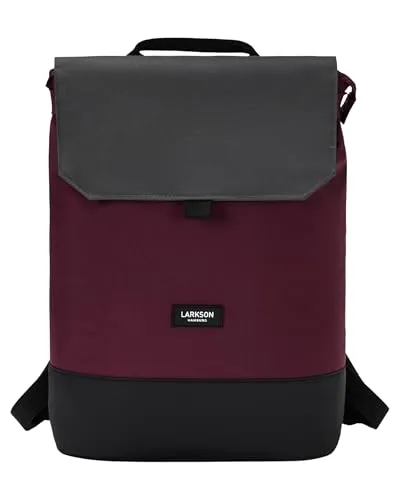 LARKSON Rucksack Damen Grau Rot - Nina - 16 Zoll Laptopfach für Uni, Arbeit & Reisen - Praktischer Rucksack mit gepolstertem 16 Zoll Laptopfach für optimalen Schutz. Ergonomische Schulterträger und luftdurchlässiger Rücken sorgen für Komfort. Wasserabweisendes Material und cleveres Design machen ihn zum idealen Begleiter für jeden Tag.