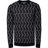 80er-Design Feinstrick Rundhals-Pullover