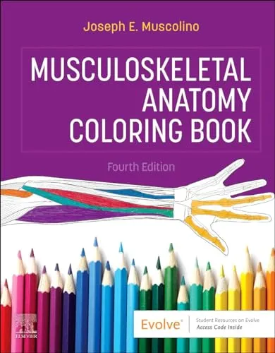 Musculoskeletal Anatomy Coloring Book von Joseph E. Muscolino - 4. Auflage des beliebten Anatomie-Färbuchs, ideal für Medizinstudenten und Anatomie-Enthusiasten, jetzt für 39.99 € erhältlich.