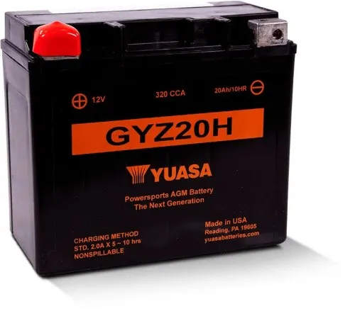 AGM Motorradbatterie 20Ah Yuasa GYZ20H 12V 320A von Yuasa