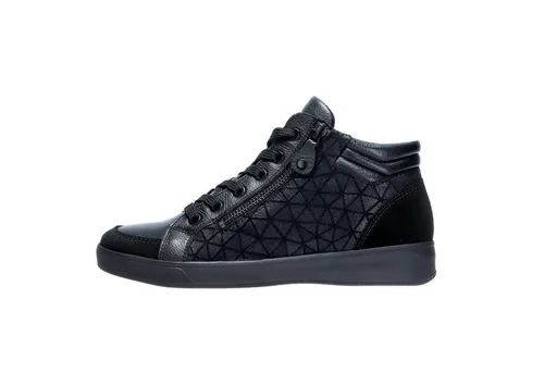 Ara Sneaker High Damen 31383736313932 - Bequeme Knöchelschnürer in Schwarz (42 EU) - Sneaker für Damen mit hochwertigem Nubukleder, Wechselfußbett und innovativer HighSoft Technologie für höchsten Tragekomfort und atmungsaktives Fußklima.