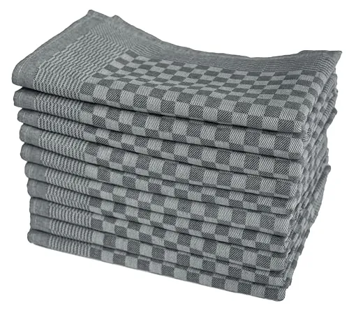 one-home 10 Grubentücher 50x70 cm Petrol blau Küchentücher Geschirrtücher Grubentuch Set