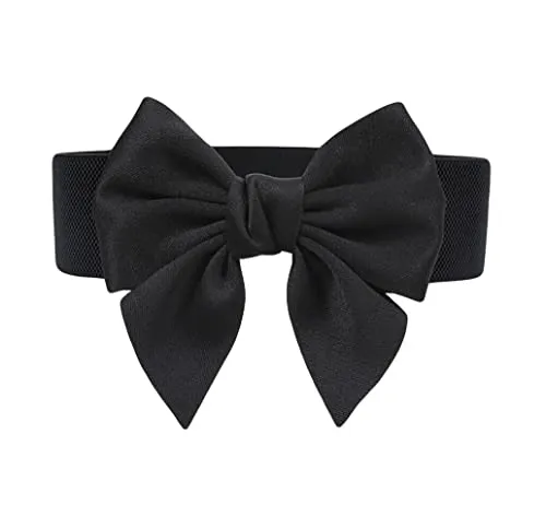 Diyafas Damen Elastischer Gürtel Krawatte Taillengürtel Breiter Bund Dekorative Kleidergürtel für Mädchen