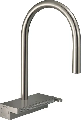 hansgrohe Küchenarmatur Aquno Select M81 - Hochwertige Armatur mit 360° schwenkbarem Auslauf, 3 Strahlarten und ausziehbarer Brause für mehr Flexibilität beim Kochen.