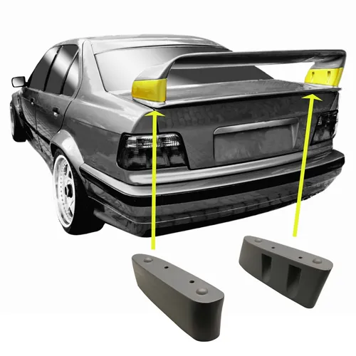 Heckspoiler schwarz matt für BMW E36 Limo & Coupé