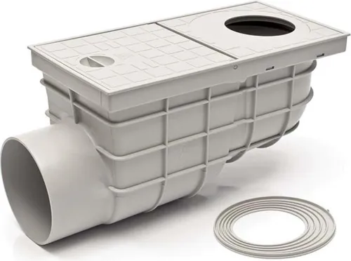 Dachrinnenablauf waagerechter Abgang Regensinkkasten Regenrohrablauf 325 Gs