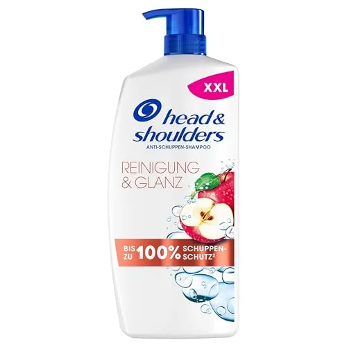 Head & Shoulders Clarify & Shine Anti-Schuppen-Shampoo 800ml Pumpspender, Klärendes Shampoo. Bis zu 100 Prozen Schuppenschutz, Klinisch Getestet. Reinigt Sanft Kopfhaut und Haar. Mit Apfelessig