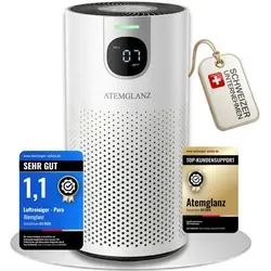 Atemglanz Allergiker Pura Luftreiniger HEPA + Aktivkohle von Atemglanz