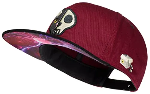 Cadency® Snapback Cap - Schrödingers Katze, Unisex, Weinrot - Hochwertige Snapback Cap mit einzigartigem Schrödingers Katze Design, verstellbar für perfekten Sitz, ideal für Damen und Herren. Perfekt als Geschenk!