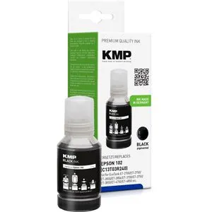 Kompatibel für Epson 102, C13T03R140, 127 ml, 7500 Seiten, schwarz KMP Tinte