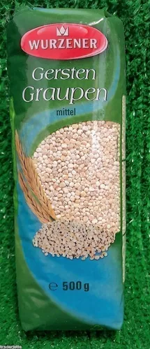 Wurzener Graupen MITTEL aus Gerste 500g - Haltbare Lebensmittel: Perfekt für herzhaften Graupeneintopf, vielseitig einsetzbar und von bester Qualität.