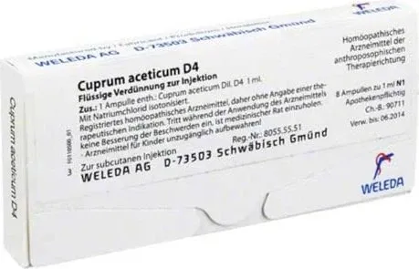 CUPRUM ACETICUM D 4 Ampullen 8 ml