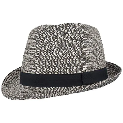 Breiter Strohhut Trilby - Sonnenhut für Damen mit 5 cm breiter Krempe für optimalen UV-Schutz, knautschbar, leicht und bequem, ideal für jeden Sommerlook.