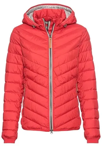 camel active Damen Steppjacke aus recyceltem Polyester - Rot - Funktionsjacken, wasser- und windabweisend mit seitlichem Stoffeinsatz für optimale Bewegungsfreiheit, aus GRS-zertifiziertem recyceltem Polyester.