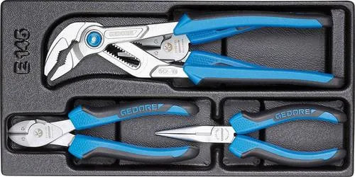 Gedore 6614650 Zangen-Set - Zangen-Set mit hochwertigen Werkzeugen für präzise Arbeiten, ideal für Profis und DIY-Enthusiasten.