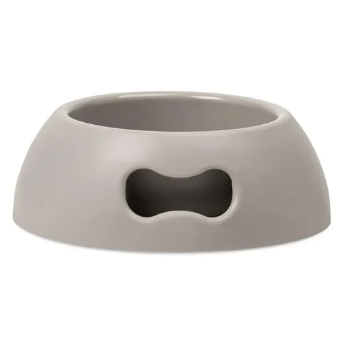 United Pets Pappy Hundenapf, Eco- Friendly, Made in Italy, Futternapf, Trinknapf für Hunde, Hellgrau, Napf für mittelgroße Hunde, 1100ml, M