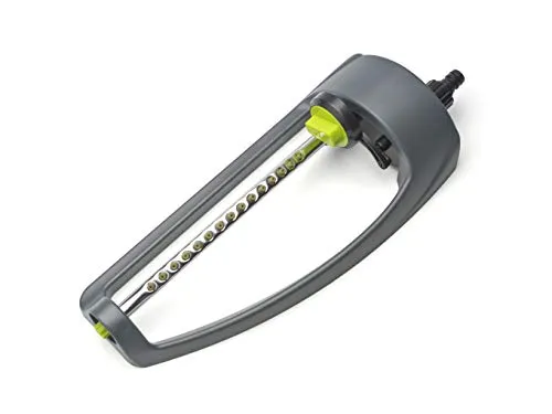 REHAU Viereckregner Allround, Rasenprenger für kleine Flächen bis zu 150m², Reichweite bis zu 17m, Sprengbreite bis zu 9m