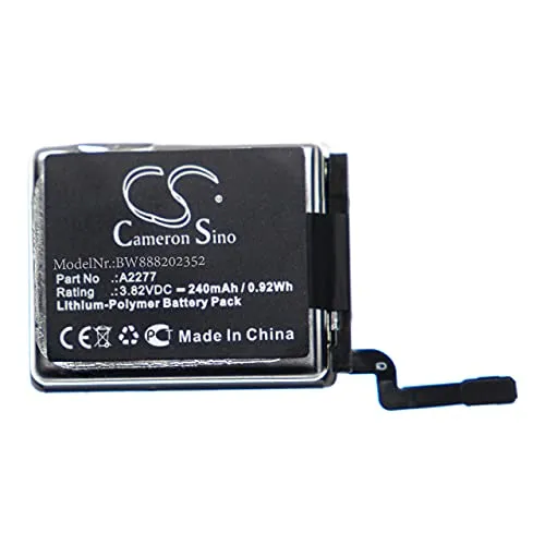 vhbw Akku kompatibel mit Apple Watch Serie 5 40mm, MWWP2LLA Smartwatch Uhr Fitnessarmband (240 mAh, 3,82 V, Li-Polymer)