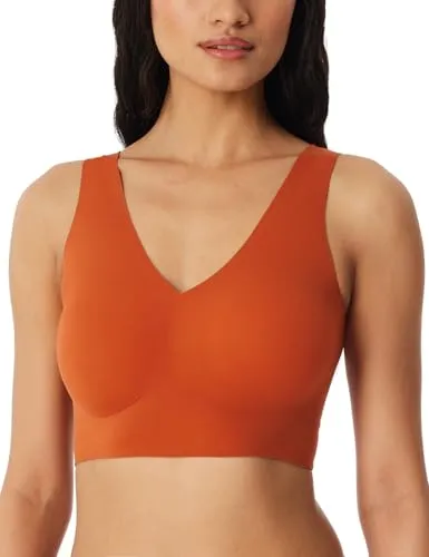 Schiesser Bustier Invisible Soft BH in Orange, Größe 38