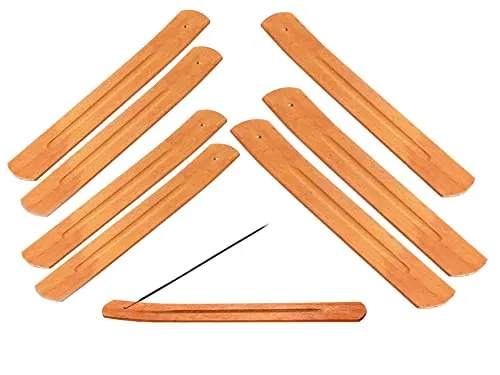 Räucherstäbchen Halter,8PCS Bambus Holz Räucherstäbchen Halter Weihrauch Brenner Räucherstäbchenhalter,Räucher ZubehörHome Fragrance Decor