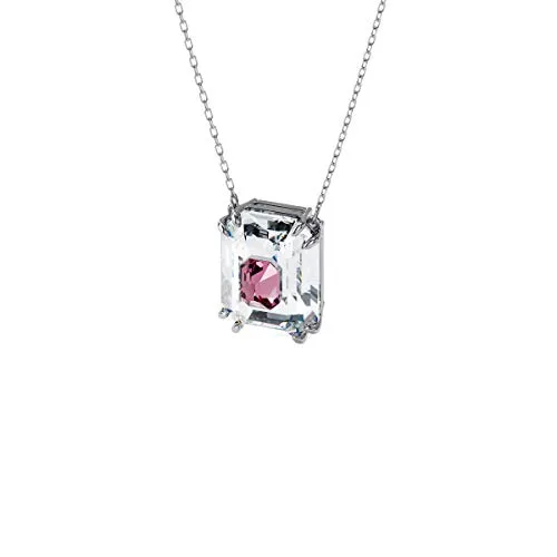 Swarovski Damen Halskette Chroma Halskette Oktagon-Schliff, Rosa, Rhodinier 5608647