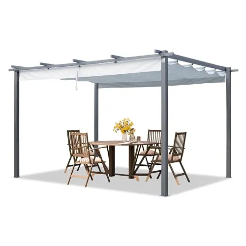 PRIMEYARD Pergola 3x4 m mit Schiebedach von Toolport
