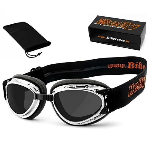 Helly No.1 Bikereyes Motorradbrille 1331 - Gepolsterte Motorradbrille - Brillen mit Anti-Beschlag- und Blendschutz, bruchsicher und stoßfest, ideal für sicheres Fahren bei jedem Wetter.