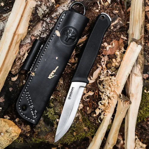 Böker Arbolito Hunter Micarta Jagdmesser – Ergonomisches Outdoormesser - Taschenmesser mit handgefertigtem Edelstahlblatt und ergonomischem Griff für optimalen Halt. Ideal für Jagd und Outdoor-Aktivitäten.