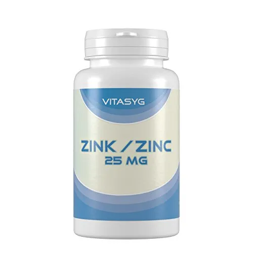 Zink 25mg - 365 Tabletten - Zink Gluconat- 12 Monatsversorgung - nur eine Tablette täglich